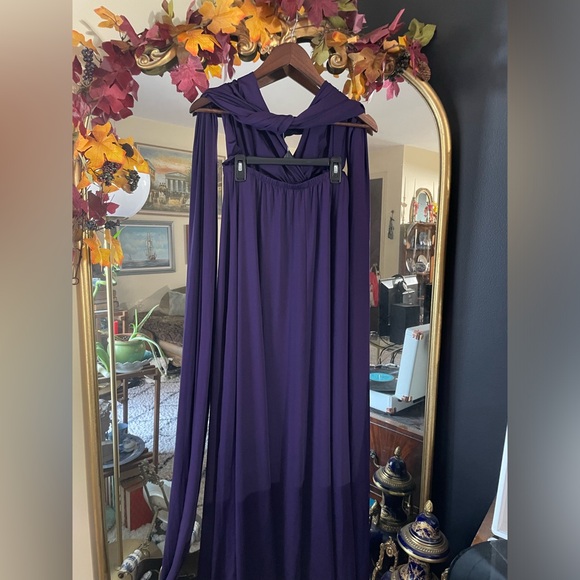 IWEMEK Purple Convertible Wrap Maxi Dress - Picture 2 of 10